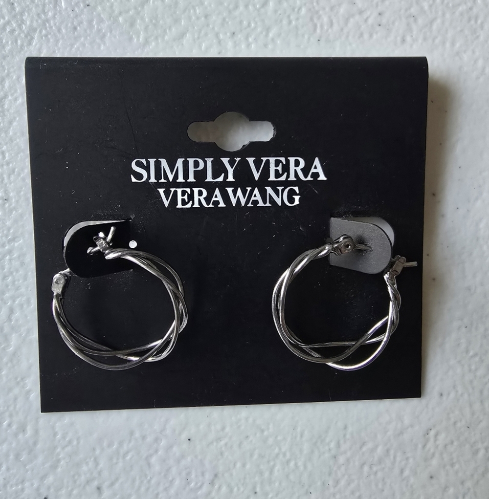 Simply Vera Vera Wang Silver Hoop Earrings